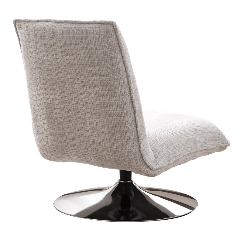 Scaun rotativ Remona crem picioare, crom, 63x80x80 cm