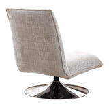 Scaun rotativ Remona crem picioare, crom, 63x80x80 cm