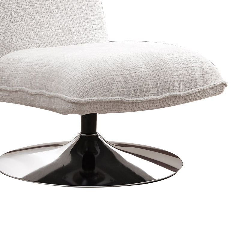 Scaun rotativ Remona crem picioare, crom, 63x80x80 cm