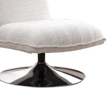 Scaun rotativ Remona crem picioare, crom, 63x80x80 cm