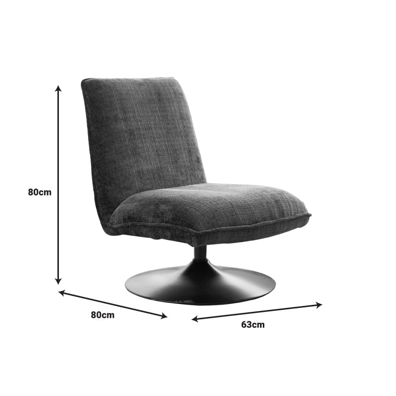 Scaun rotativ Remona crem picioare, crom, 63x80x80 cm