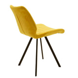 Scaun Sabia catifea, Galben, 58x45x80 cm