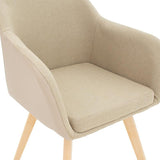 Scaun Safira, Bej - Negru, 57x58x84 cm - Bej
