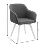 Scaun Safira, Bej - Negru, 57x58x84 cm - Bej