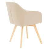 Scaun Safira, Bej - Negru, 57x58x84 cm - Bej