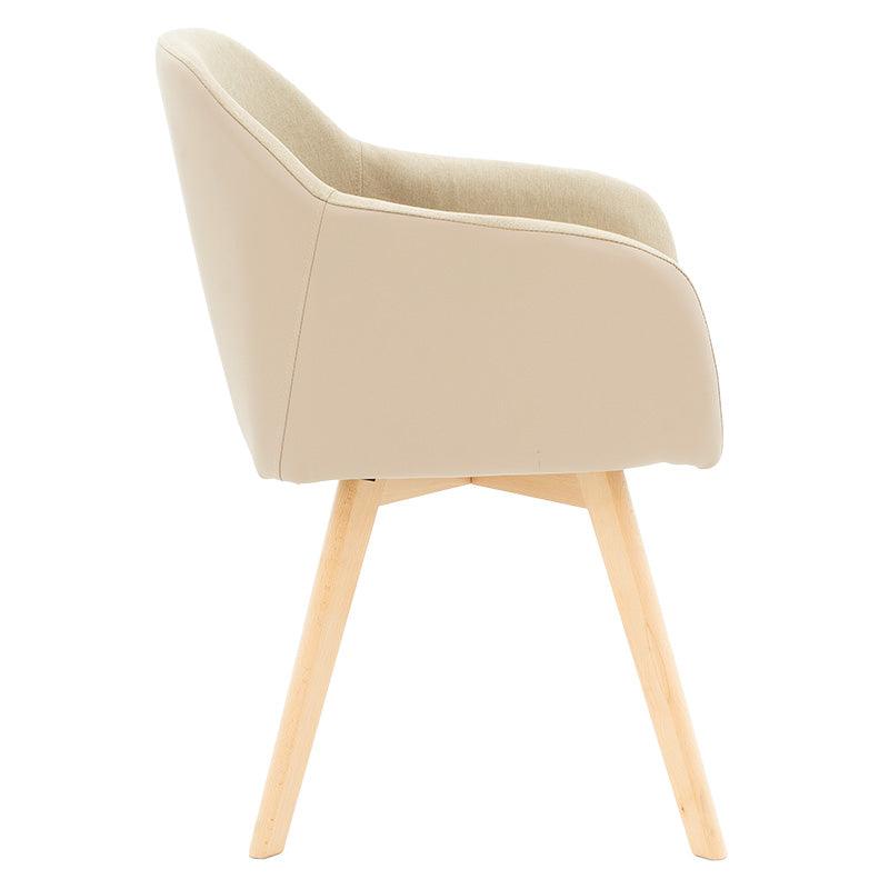 Scaun Safira, Bej - Negru, 57x58x84 cm - Bej
