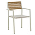 Scaun Savor, Alb - Gri inchis, 55x58x63 cm