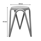 Taburet cu functie Serzona, Polipropilena, Alb - Negru, 27x45 cm - Alb