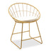 Scaun Seth sarma metalica aurie cu perna pvc, alb, 58x50x71 cm