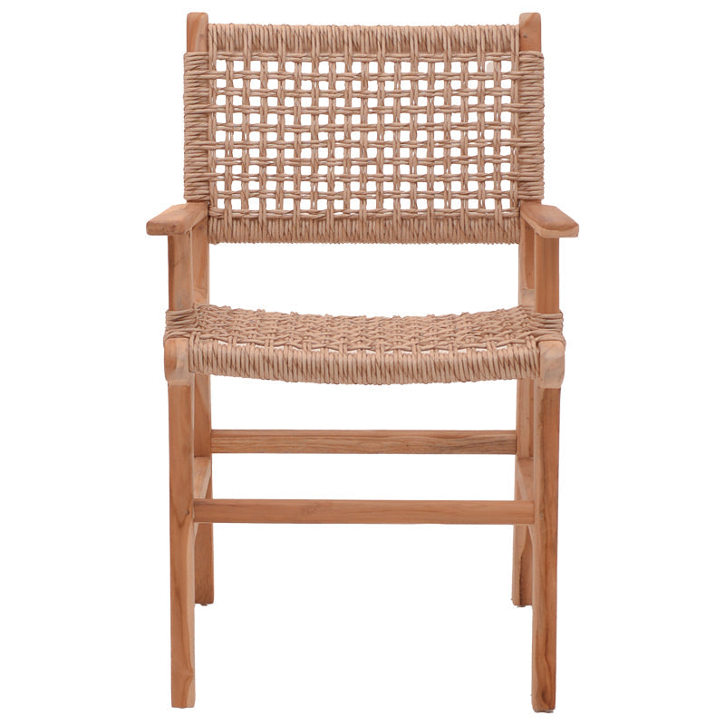 Scaun Sponze lemn de tec, Natur, 54x60x86 cm