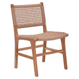 Scaun Sponze schelet din lemn de tec si frânghie pe Natural, 50x58x85 cm