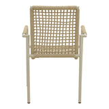 Scaun stivuibil aluminiu Esence, frânghie, nuanță, bej, 56x61x87 cm