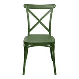 Scaun stivuibil Crossie, Polipropilenă, Verde Închis, 38x46x82 cm