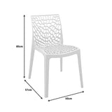 Scaun exterior Hush, polipropilena, 50x57x81 cm - Alb