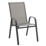 Scaun de gradina Calan, textilena si metal, 54x74x91 cm - Gri