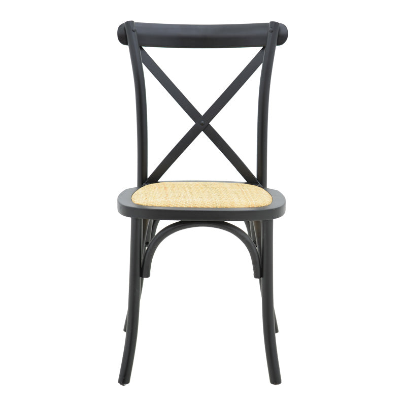 Scaun stivuibil Dylon negru, lemn de fag-scaun din ratan, Natural, 48x52x89 cm, perspectiva suplimentara