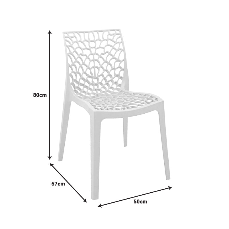 Scaun exterior Hush, polipropilena, 50x57x81 cm - Albastru