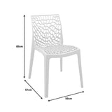 Scaun exterior Hush, polipropilena, 50x57x81 cm - Albastru