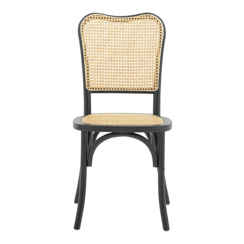 Scaun stivuibil Zozele ratan Natural pe-negru toon lemn, 45x51x88 cm, perspectiva suplimentara