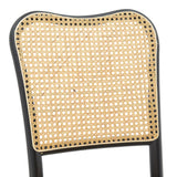 Scaun stivuibil Zozele ratan Natural pe-negru toon lemn, 45x51x88 cm