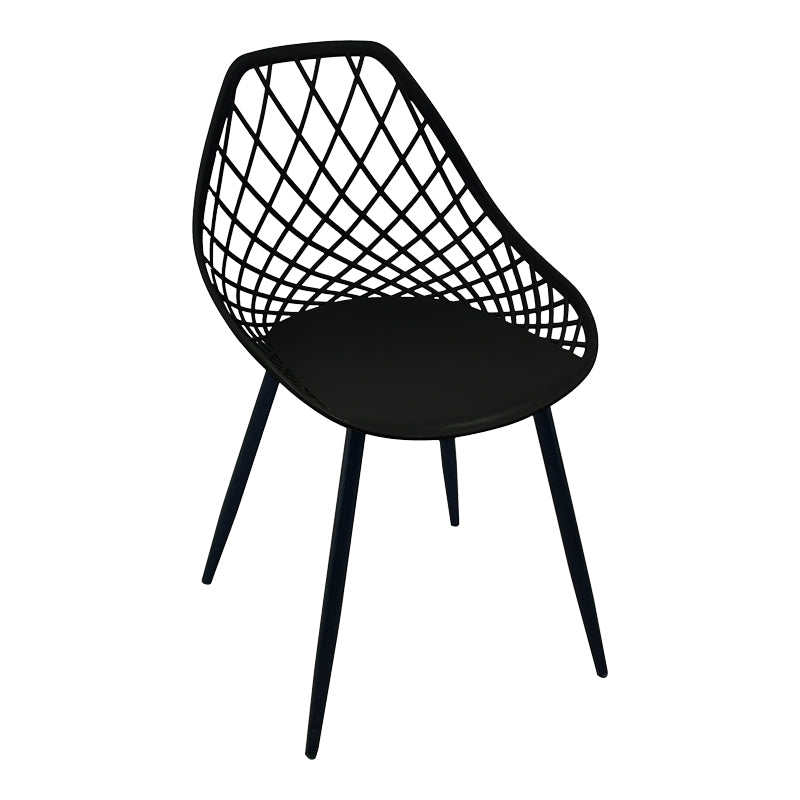 Scaun Suan, Metal, 49x51x86 cm - Negru