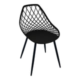 Scaun Suan, Metal, 49x51x86 cm - Negru