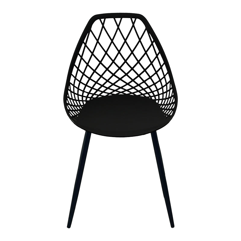 Scaun Suan, Metal, 49x51x86 cm - Negru