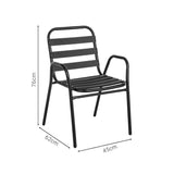 Scaun exterior Sussie, metal si aluminiu, 45x62x76 cm - Bej