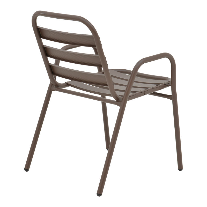 Scaun exterior Sussie, metal si aluminiu, 45x62x76 cm - Maro