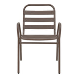 Scaun exterior Sussie, metal si aluminiu, 45x62x76 cm - Maro
