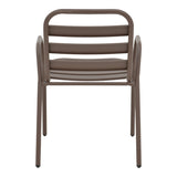 Scaun exterior Sussie, metal si aluminiu, 45x62x76 cm - Maro