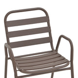 Scaun exterior Sussie, metal si aluminiu, 45x62x76 cm - Maro