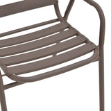 Scaun exterior Sussie, metal si aluminiu, 45x62x76 cm - Maro