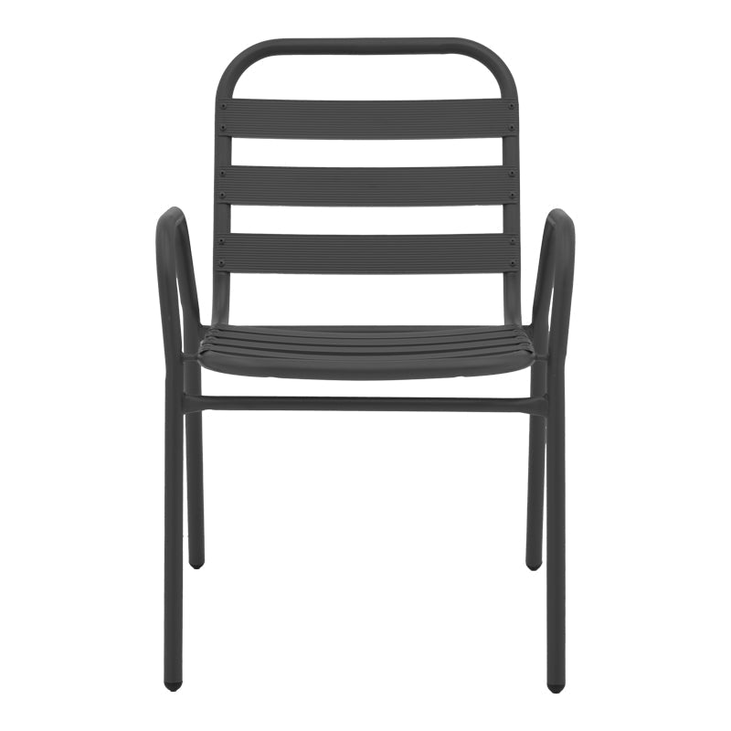 Scaun exterior Sussie, metal si aluminiu, 45x62x76 cm - Gri