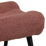 Scaun taburet - taburet cu suport texturat roz pudra, 68x58x40 cm