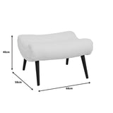 Scaun taburet - taburet cu suport texturat roz pudra, 68x58x40 cm