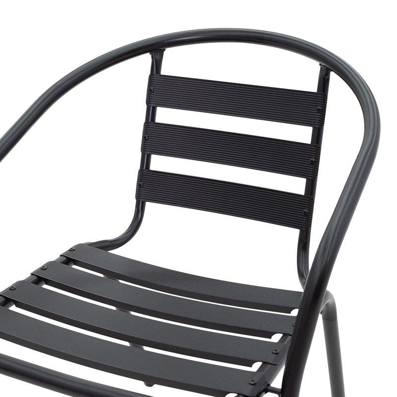 Scaun Tade metal, 58x54x73 cm - Negru