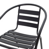 Scaun Tade metal, 58x54x73 cm - Negru