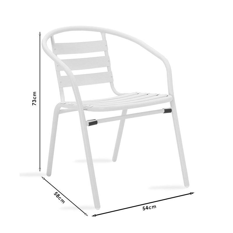 Scaun Tade metal, 58x54x73 cm - Negru