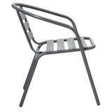 Scaun Tade metal, 58x54x73 cm - Gri