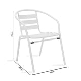 Scaun Tade metal, 58x54x73 cm - Gri