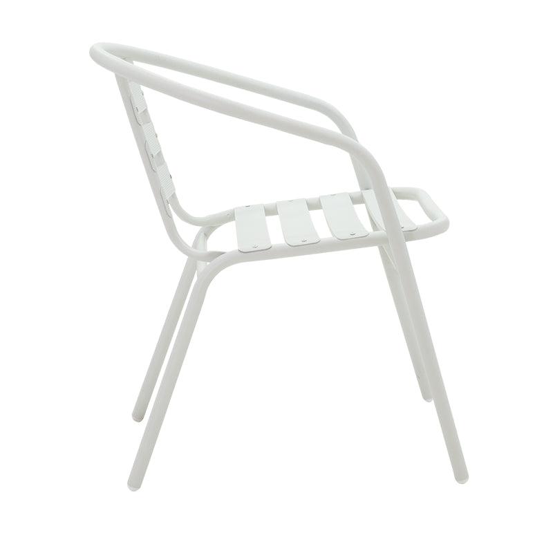 Scaun Tade metal, 58x54x73 cm - Alb