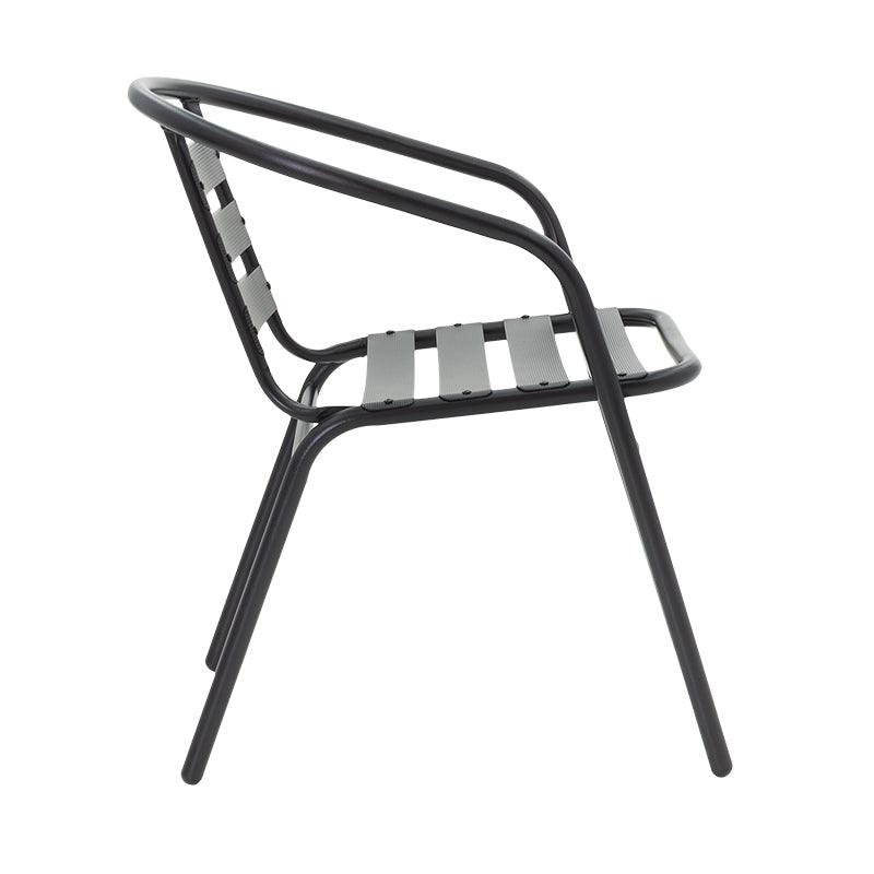 Scaun Tade metal, 58x54x73 cm - Negru