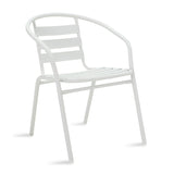 Scaun Tade metal, 58x54x73 cm - Alb