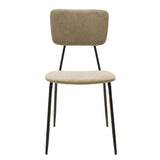 Scaun Tania, stofa si metal, 43x53x84 cm - Bej