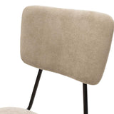 Scaun Tania, stofa si metal, 43x53x84 cm - Bej