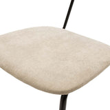 Scaun Tania, stofa si metal, 43x53x84 cm - Bej