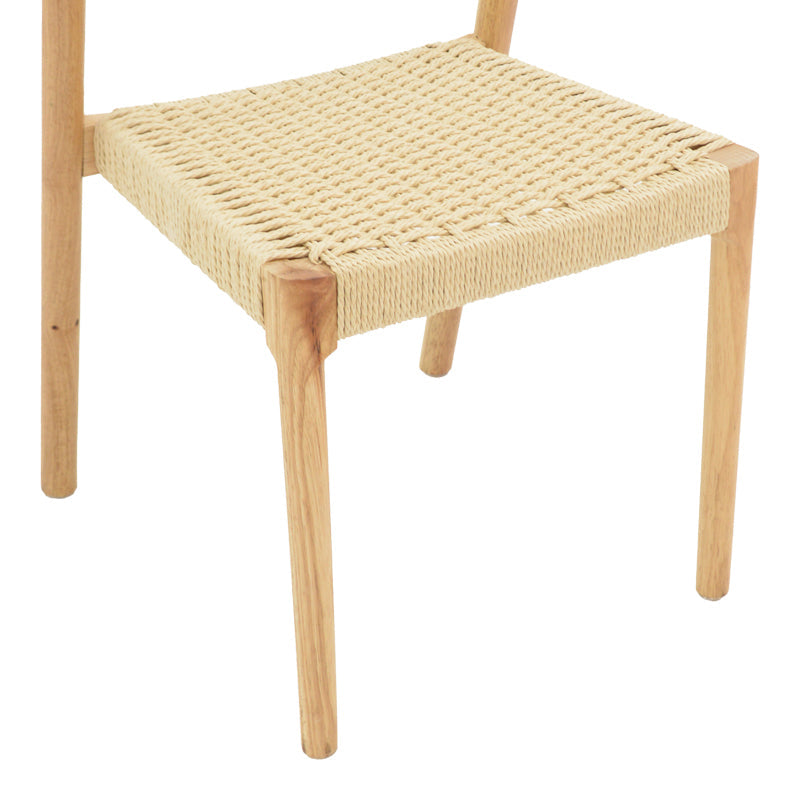 Scaun Tavrine funie-cauciuc, Natural, 47x59x78 cm