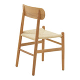 Scaun Thomas lemn Natural de fag-frânghie, Natural, 44x36x79 cm