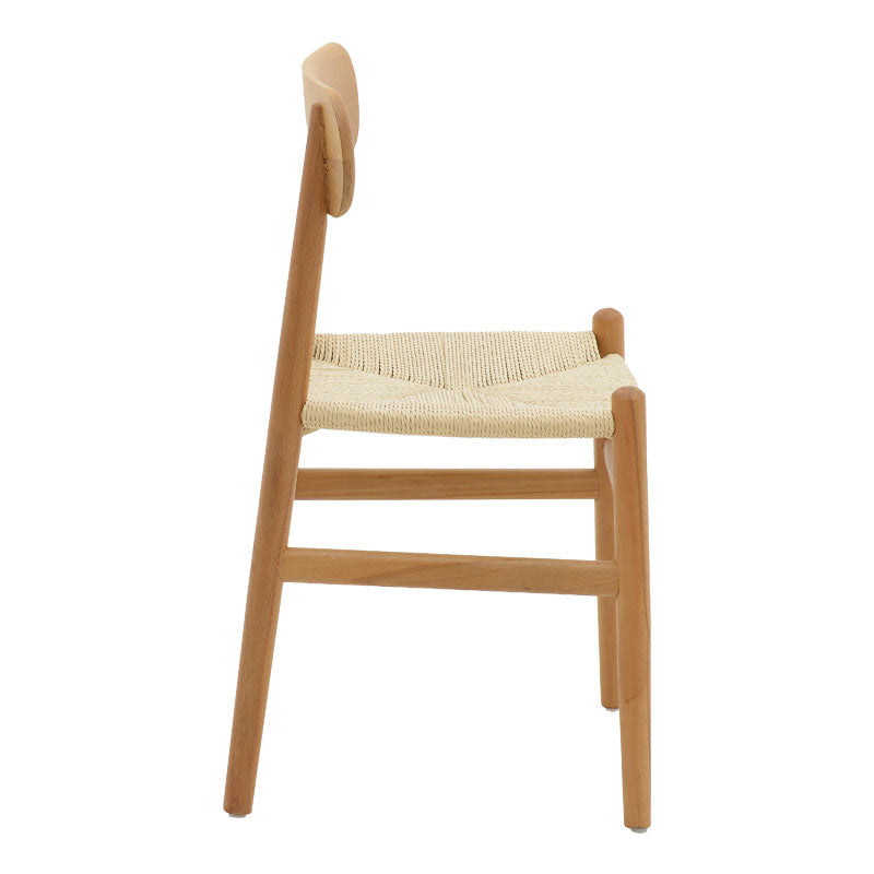 Scaun Thomas lemn Natural de fag-frânghie, Natural, 44x36x79 cm